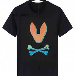 24ss Rabbit Brand Physcho Bunny Men's T-shirts Skull Psyco Bunny Pattern Top Cotton O-neck Short Sleeve Tshirt Psychological Bunny Polo Shirt Tee Tshirts M-3XL 928