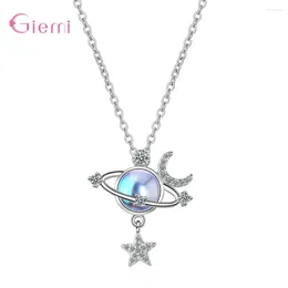 Chains Latest Fashion Jewellery Accessory 925 Silver Needle Moon Star Pendant Necklaces For Mom/Wife/Girlfriend/Daughter