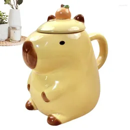 Mugs 3D Capybara Mug Cute Couple Ceramic Tea Cup Funny Animal Shape Novelty Coffee Milk Water For Home Office