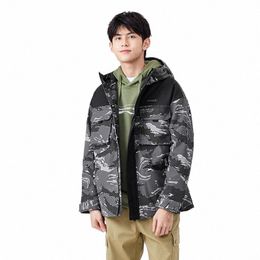 semir Jacket Men Quilted Tooling Wind 2022 Early Spring New Boys' Mountain Outdoor Sports Camoue Hooded Top 60Zf#
