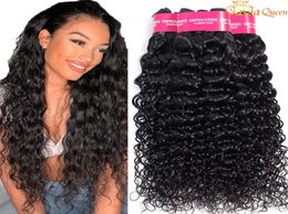 Gaga Queen Peruvian Water Wave Human Hair Weave Bundles Nature Color Peruvain Virgin Hair Water Wave Hair Extensions2764929