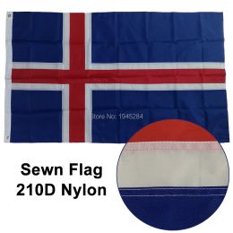 Accessories Embroidered Sewn Iceland Flag Icelandic National Flag World Country Banner Oxford Fabric Nylon 3x5ft, free shipping