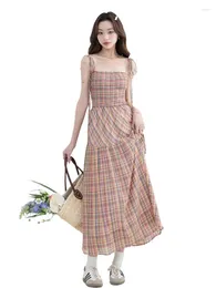 Casual Dresses Summer Dress Elegant Sweet Party Fashion Holiday Beach Spaghetti Strap Maxi Womens