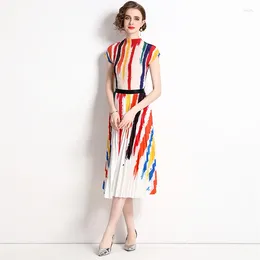 Work Dresses Summer Two-piece Women's Skirt Temperament Elegant Clothing 2024 Suit Dress Printed Slim Mid-length
