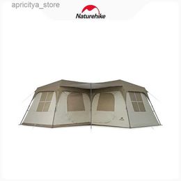 Tents and Shelters Naturehike 2023 New Outdoor Village Suite Ridge Quick Opening Tent Outdoor Camping Large Space Three Bedroom Two Hall Tent24327