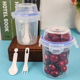 Storage Bottles Fresh-Keeping Food Container Fruit Salad Yogurt Box Kitchen For Cereals Double-Layered Portable Travel Jars