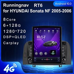 9.7" New Android For Hyundai Sonata NF 2005-2006 Tesla Type Car DVD Radio Multimedia Video Player Navigation GPS RDS No Dvd CarPlay & Android Auto Steering Wheel Control