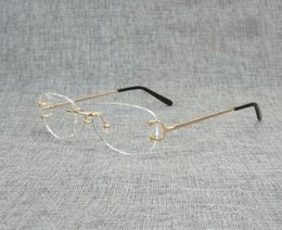 Finger Random Square Clear Glass Men Oval C Wire Glasses Optical Metals Frame Oversize Eyewear Women for Reading Oculos ZRIC9131455