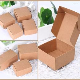 Storage Bags Kraft Paper Aircraft Box Fold Thickening Multi Size Manual Carton Square Cosmetic Jewellery Candy Gift Currency Packaging Boxes