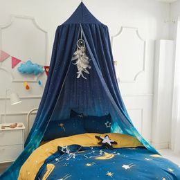 Battilo Bed Canopy Bed Curtain Mosquito Net Childrens Tent Round Dome Hanging Indoor Castle Play Tent Kid Room Decora 240315