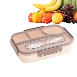 Dinnerware Divided Lunch Container School Bentobox 1.1L Durable Large Capacity Microwave Freezer Safe Box For Portion
