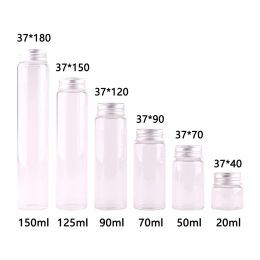 Jars 15pcs Dia 37mm 20ml/50ml/70ml/90ml/125ml/150ml Transparent Glass Spice Bottles Candy Jar Terrarium with Screw Aluminum Lid Craft