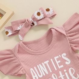 Clothing Sets Born Baby Girl Summer Outfits Aunties Ie Romper Daisy Shorts Headband 0 3 6 12 18 Month Clothes For Girls