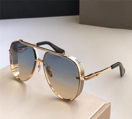 New luxury popular TOP sunglasses limited edition eight men design K gold retro pilots frame crystal cutting lens top quality7256032