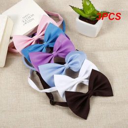 Dog Apparel 3PCS Wholesale Cute Pet Bowknot Bows Tie Cat Collar Polyester Necktie Grooming Accessories