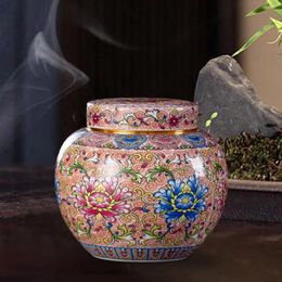 Storage Bottles Ginger Jar Tea Container Chinese Style 1000ml With Airtight Lid Porcelain Ceramic Box Decorative For Gift