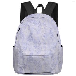 Backpack Flowers Spring Plant Lavender Chrysanthemum Fashion Women Travel Book Bags Laptop Backpacks Rucksack Schoolbag