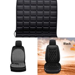 Update 12V Car Seat Heater Raw Silk Cushion Covers Electric Heated Car Heating Cushion Winter Seat Warmer Cover Car Accessories Winter Auto Seat Heating Pad