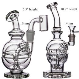 Thick Glass Water Bongs Recycler Dab Rigs Bubbler Fab Egg Percolater Oil Rig Bong Smoking Pipe Hookah Accessories