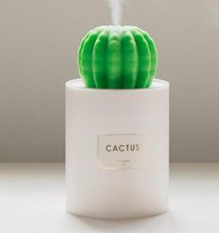 280ml USB Air Humidifier Cactus Timing Diffuser Mist Maker Fogger Mini Aroma Atomizer With Night Light for Home8875228
