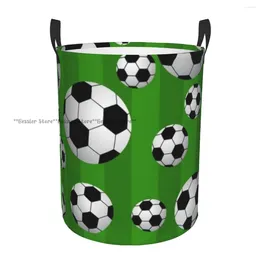 Laundry Bags Foldable Basket For Dirty Clothes Soccer Ball Pattern Storage Hamper Kids Baby Home Organizer
