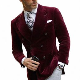 burdy Veet Blazer для мужчин с двубортным остроконечным лацканом для курения мужской пиджак повседневное пальто для вечеринок на складе i37K #
