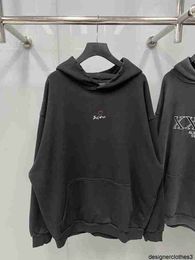 Designer Family B correct version 23S high-end Qixi exclusive hooded sweater men and women's same casual hoodie QZ3C