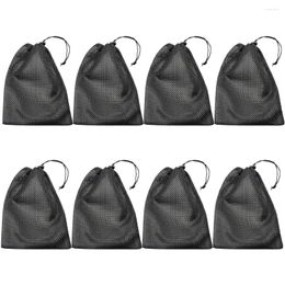 Laundry Bags 8pcs Net Bag Portable Mesh Drawstring Storage Large Capacity