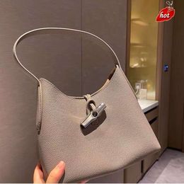 Factory Source High Quality Handbags Is Dragon Inlaid Bag Bamboo Joint and Fashionable Underarm 2024 Crossbody Leather One Shoulder