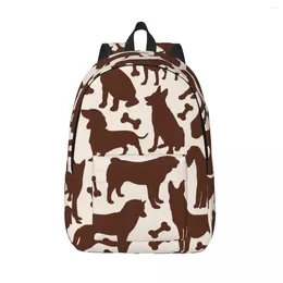 Backpack Dogs Pattern Unisex Travel Bag Schoolbag Bookbag Mochila