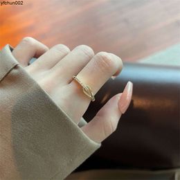 925 Sterling Silver Plated 14k Gold Temperament Cross Ring for Female Japanese and Bloggers Exquisite Zircon Stone Opening Adjustable Index Finger Urfg