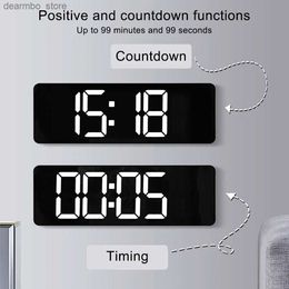 Desk Table Clocks Large control remote power supply dual wall shutdown temperature alarm table weekly clock date LED wall mounted clock memory display number24327