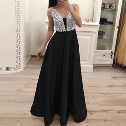 Casual Dresses Sleeveless V-Neck Long For Women 2024 Evening Party Dress Ladies Birthday Night Club Outfits Woman Clothing