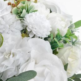 Decorative Flowers White Artificial Silk Flower Bouquets Combo Set Material Grab Bag For DIY Bridal Toss Wedding Arrangement