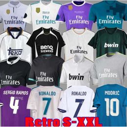 Real Madrids Retro Soccer Jerseys Finals Football Shirt GUTI BENZEMA SEEDORF CARLOS RONALDO KAKA 03 04 06 07 11 13 14 15 16 17 18 ZIDANE Beckham RAUL Vintage 58 3 90