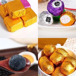 Gift Wrap 100Pcs 8x8cm Square Small Golden Aluminum Foil Candy Chocolate Cookie Wrapping Tin Paper Party Packaging Supplies