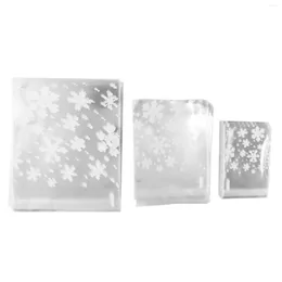 Storage Bottles 300 Counts Resealable Cellophane Christmas Party Snowflake Cookie Bakery Candy Treat Gift Bags In 3 Sizes