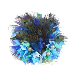 Decorative Flowers Peacocks Wreaths For Front Door Wreath Farmhouse Hanging Home Porch Window Party Decor