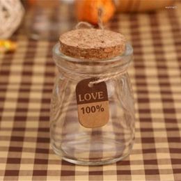 Storage Bottles 1Pcs 100ml Jam Jar Wish Glass Tiny Empty Clear Cork Vials For Wedding Holiday Decoration Barattoli Vetro