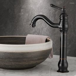 Bathroom Sink Faucets Tuqiu Faucet Antique Brass Basin Cold And Water Mixer Tap Deck Mounted Black Oil Brushed