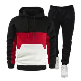 Men's Tracksuits Mens Tracksuit Wear Stripe Hoodies Sweatpants 2 Piece Set 2024 Fashion High Quality Autumn Winter Luxury Casual Jogging