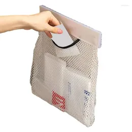 Storage Bags Cotton Mesh Pocket Large Capacity Organiser Bag Stretchable Laundry With U-Shaped Opening For Closet Door Back Wall