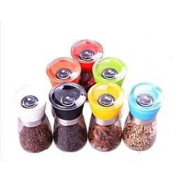 Grinder Mill Glass Pepper Salts And Grinders Shaker Salt Container Condiment Jar Holder New Ceramic Grinding Bottles 1102 s