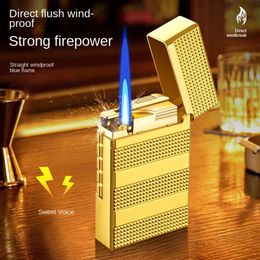 New Turbo Butane Windproof Direct Fire Metal Torch Portable Kitchen Gas Stove Outdoor Camping Barbecue Cigar Igniting Gifts