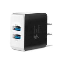 2 USB Chargers 5V 2A Home Travel Adapter USEU Plug Universal mobile phones7754950