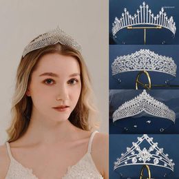 Headpieces Luxury Elegant Crystal Crown Hair Accessories Tiara For Women Female Birthday Party Wedding Prom Headdress