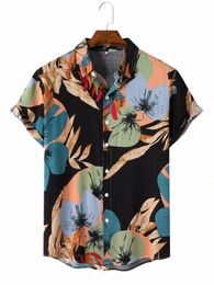 2024 Men's Fi shirt Men's printed shirt Short sleeve casual shirt Q4R7#