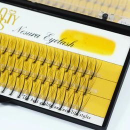 False Eyelashes Individual Grafting 10D Single Tuft Of M Sandwich Lashes Professional Make Up 60 Clusters Soft