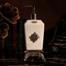 Dispensers Ceramic Soap Dispenser Portable Hand Sanitizer Lotion Bottle Household Bathroom Pushtype Shower Gel Shampoo Bottle Dispenser