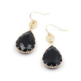 Dangle Chandelier Earrings Fashion Disc Claw Glass Mticolor Crystal Inside Water Drop For Women Delivery Jewellery Otspq